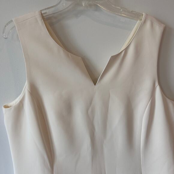 Per Se Carlisle Off-White Casablanca Sleeveless Sheath Dress Size 16 NEW - Picture 2 of 6